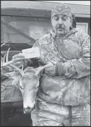  ?? ?? Michael Biondi bagged this 7 point buck while hunting in Mckean County.