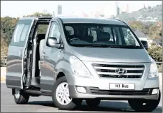  ??  ?? Hyundai’s H1 is spacious, safe and a great vehicle to drive.