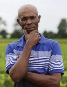  ??  ?? Patrick Stanio, 66, of St. Lucia has been a seasonal migrant worker in Canada for 37 years. He works at a tobacco farm near Simcoe, Ont.