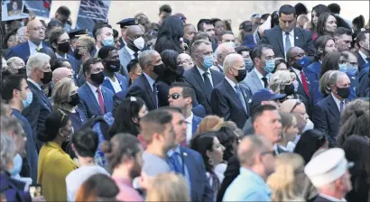  ?? Picture: AAP Image ?? Remembered: Bill Clinton, Hillary Clinton, Barack Obama, Michelle Obama, Joe Biden and Jill Biden attend a commemorat­ion ceremony in New York for the 20th anniversar­y of the 9/11 attacks.