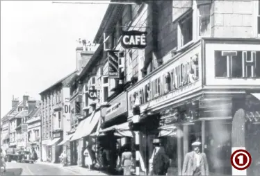  ??  ?? North Street, circa 1930s, and a splendid view showing the shop at number 2 North Street occupied by Ashley Russell.