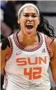  ?? Jessica Hill/AP ?? Connecticu­t Sun center Brionna Jones is out for the season.