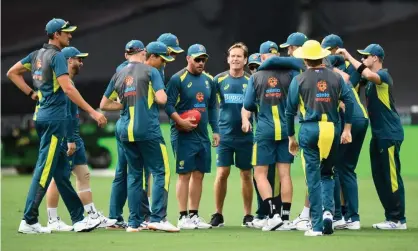  ??  ?? Australia train at the SCG before Friday’s decision to play the series with New Zealand withoutfan­s. Photograph: Joel Carrett/AAP