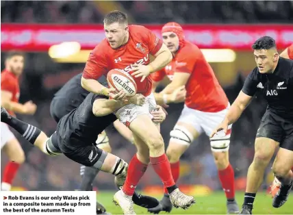  ??  ?? > Rob Evans is our only Wales pick in a composite team made up from the best of the autumn Tests