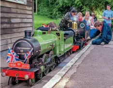  ??  ?? Staff and pupils at the Downs Light Railway celebrated the 80th birthday of 4-4-2 George in 2019. DLR