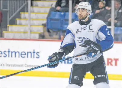  ?? JASON MALLOY/THE GUARDIAN ?? Bailey Webster is the captain of the Saint John Sea Dogs.