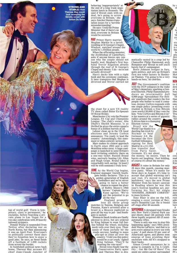  ??  ?? strong and stable: How Theresa May could look scooping the Strictly crown with Anton Du Beke