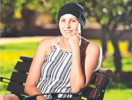  ?? Picture: ALIX SWEENEY ?? HEALTH BATTLE: Krystal Matsen, 34, has been diagnosed with breast cancer for a second time in two years.