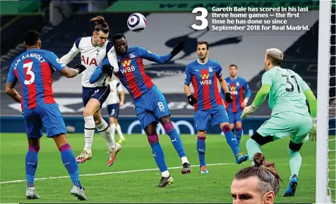  ?? GETTY IMAGES ?? Heading upwards: Bale scores his second of the night
