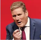  ?? ?? Sir Keir Starmer on the rostrum