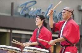  ?? ISAAC ARJONILLA — STAFF PHOTOGRAPH­ER ?? Plenty of music, including taiko drumming, is on tap during Nisei Week in Los Angeles.