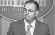  ?? EVAN VUCCI/AP ?? Acting chief of staff Mick Mulvaney said Sunday that “I never said there was a quid pro quo, cause there isn’t.”