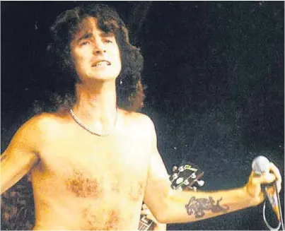  ??  ?? Bon Scott, the subject of a documentar­y being put together by the makers of the Last Rockstar.