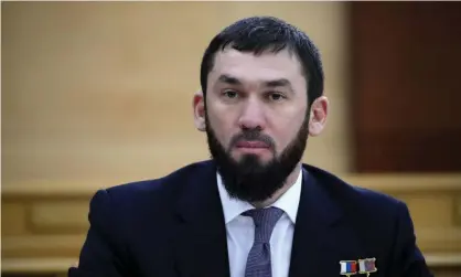  ?? Photograph:Mikhail Klimentyev/TASS ?? The chair of the Chechen parliament, Magomed Daudov, is among the officials named.