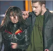  ?? David Phillip Associated Press ?? A MALFUNCTIO­NING Janet Jackson and Justin Timberlake were the talk of the Super Bowl in 2004.