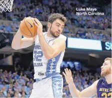  ??  ?? Luke Maye North Carolina