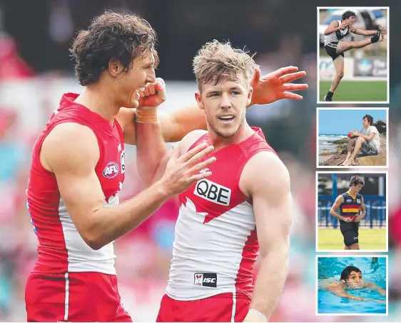  ?? Picture: GETTY IMAGES ?? Kurt Tippett, pictured with Swans teammate Luke Parker (right), has ended a career which has divided some opinion.