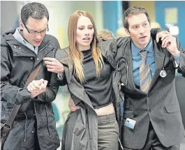  ??  ?? ▼ Rosie Marcel as Jac Naylor, left, a character she says is so nasty few fans approach her.