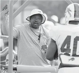  ?? BILL WIPPERT/ASSOCIATED PRESS ?? Former NFL running backs running backs coach Tyrone Wheatley was hired last week to become Morgan State’s fifth coach in the past seven seasons.