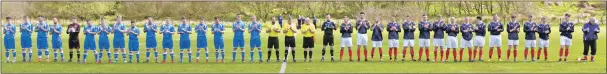  ??  ?? League president Matt Armstrong leads the players and officials in a one minute round of applause.