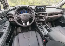  ??  ?? The 2019 Hyundai Santa Fe has a roomy interior with good visibility.