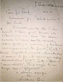  ?? FOTOS EDISON VEIGA/ESTADÃO ?? De Lina para Ponti. Em italiano, mas assina em português