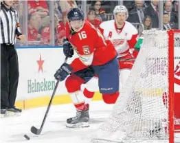  ?? JOEL AUERBACH/AP ?? Florida Panthers center Aleksander Barkov has been out since he injured his back in late December. He was on a hot streak with 13 points in his last 12 games when he got hurt.