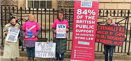  ?? ?? The Bath and Bristol Dignity in Dying group are urging people to sign their petition