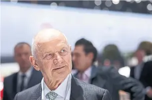  ?? CHRIS RATCLIFFE BLOOMBERG ?? Volkswagen's powerful ex-chairman Ferdinand Piech, credited with the carmaker's rise from the brink of bankruptcy to world leader status, died aged 82 on Aug. 27.