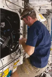  ??  ?? Conducting experiment­s is just one of the many important activities astronauts carry out on the ISS