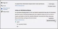  ??  ?? Schutz vor allzu neugierige­n Webseiten: Mit Firefox Quantum können Nutzer diese Einstellun­g hier kon gurieren.