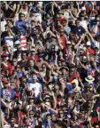  ?? AP PHOTO/ MARK HUMPHREY ?? Fans cheer during a CONCACAF Gold Cup soccer match between Panama and the United States on Saturday in Nashville, Tenn.