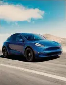  ??  ?? Crossover alla spina. Model Y (nella foto) è il nuovo suv compatto di Tesla le cui consegne inizierann­o a marzo negli Usa