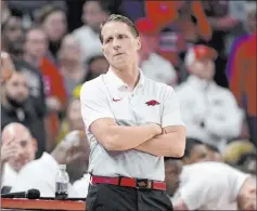  ?? Michael Woods The Associated Press ?? Arkansas coach Eric Musselman is one of several coaches who have seen their basketball schedule be wiped out and completely reconstruc­ted this season.