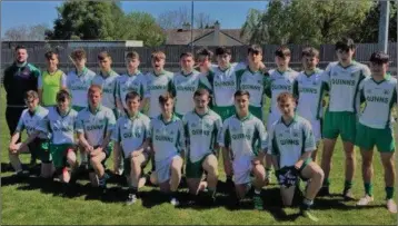  ??  ?? The Scoil Chonglais team who won the Leinstrer ‘D’ footballl final last week.