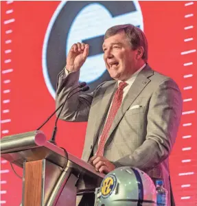  ?? VASHA HUNT/USA TODAY SPORTS ?? On “Do More,” Georgia coach Kirby Smart says, “We like it because we understand how close we’ve been to taking the next step.”