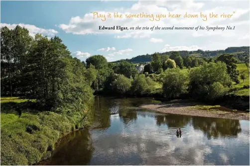  ??  ?? The still River Wye weaves silently through the lush, gently undulating Herefordsh­ire landscape near Brobury.