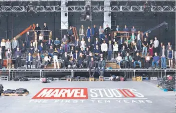  ??  ?? ► La foto oficial con que Marvel Studios celebró a su mundo fílmico.