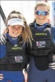 ?? Picture: Paul Wyeth/RYA ?? Freya Black and Millie Aldridge at the Youth Sailing World Championsh­ips
