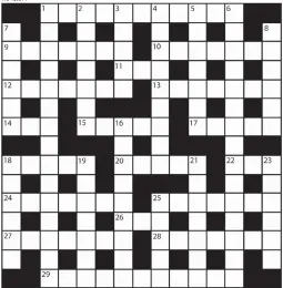  ?? ?? PRIZES of £20 will be awarded to the senders of the first three correct solutions checked. Solutions to: Daily Mail Prize Crossword No. 15,971, PO BOX 3451, Norwich, NR7 7NR. Entries may be submitted by second-class post. Envelopes must be postmarked no later than tomorrow. Please make sure you enclose your name and address.