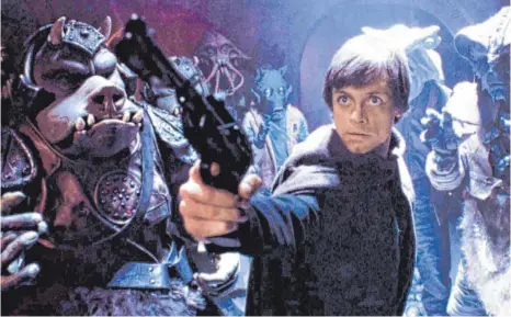  ?? FOTO: IMAGO IMAGES ?? Luke Skywalker im Einsatz: Mark Hamill im Jahr 1983 in „Die Rückkehr der Jedi-Ritter – Star Wars Episode VI“.