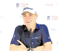  ??  ?? Justin Thomas speaks to the media prior to the TOUR Championsh­ip at East Lake Golf Club on August 21, 2019 in Atlanta, Georgia. - AFP photo