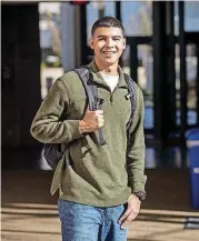  ?? [PHOTO PROVIDED BY OCCC] ?? Jordan Syrus is a member of the Oklahoma Air National Guard and a pre-pharmacy major at Oklahoma City Community College. Syrus jump-started his college career while he was a senior at Southmoore High School, completing 12 hours of college credit...