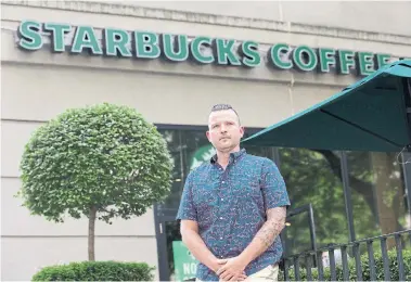  ?? RICK MADONIK TORONTO STAR ?? Former store manager Trevor Hopman, the suit’s representa­tive plaintiff, worked for Starbucks between 2010 and 2017.