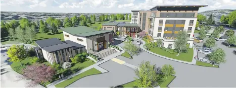  ??  ?? A rendering shows the planned $50-million, 110-unit Aegis Gardens project near Seattle. Monthly fees at the private facility will start at $3,500.