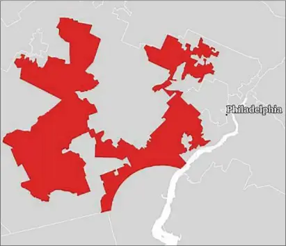  ??  ?? Goofy kicking Donald Duck? No, that’s the old 7th Congressio­nal District, often pointed to as Exhibit A in the wonders of gerrymande­ring. It will continue to cause problems right through a special election set for Nov. 6.