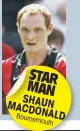  ??  ?? STAR MAN
SHAUN MACD
ONALD Bourne
mouth