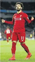  ?? Picture: Getty Images ?? Mohamed Salah of Liverpool celebrates after scoring his goal from the penalty spot against Brighton &amp; Hove Albion.