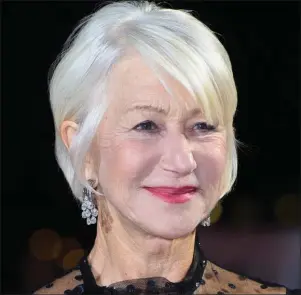  ??  ?? As proved by the likes of Helen Mirren, with her glamorous glossy white hair, to be seen with salt and pepper locks is no longer one step from morphing into Miss Marple