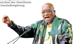  ??  ?? Jacob Zuma tritt bald ab, Nachfolger muss Vertrauen zurückhole­n.